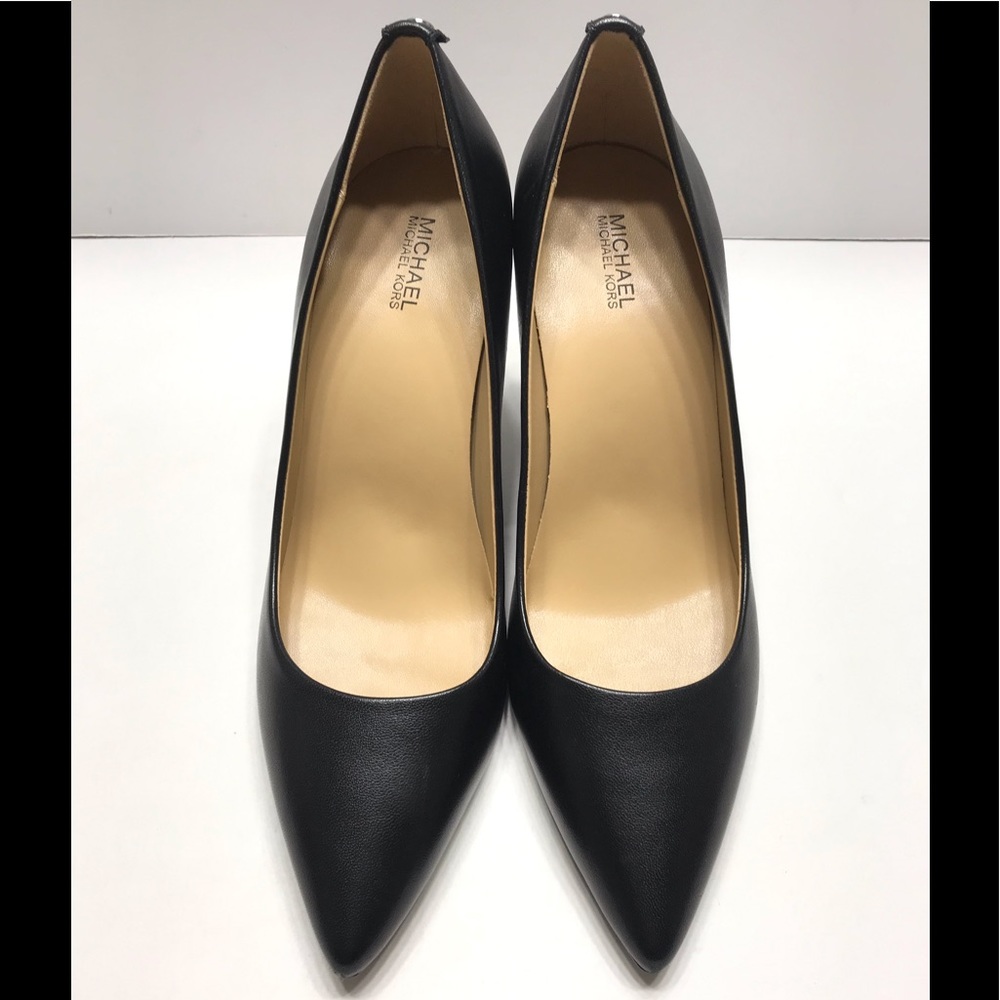 NEW Michael Kors Dorothy Leather Pointed Toe Heels - Picture 7 of 8